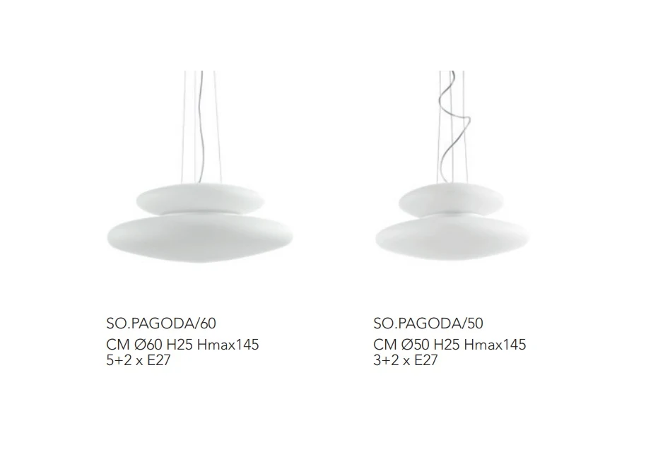 Lampada Soffitto a Sospensione Pagoda Ondaluce