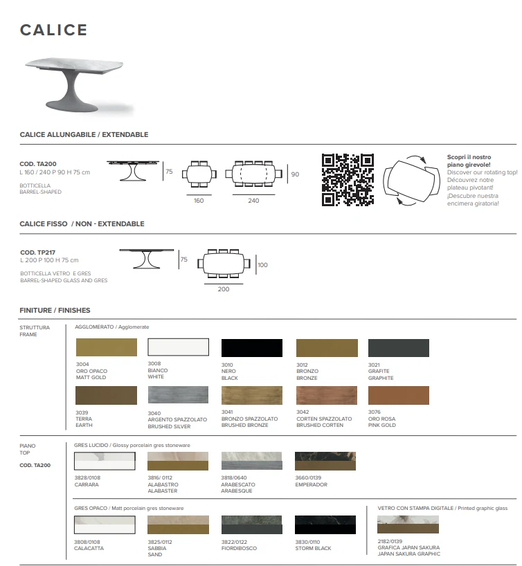 Tavolo Target Point Calice 160