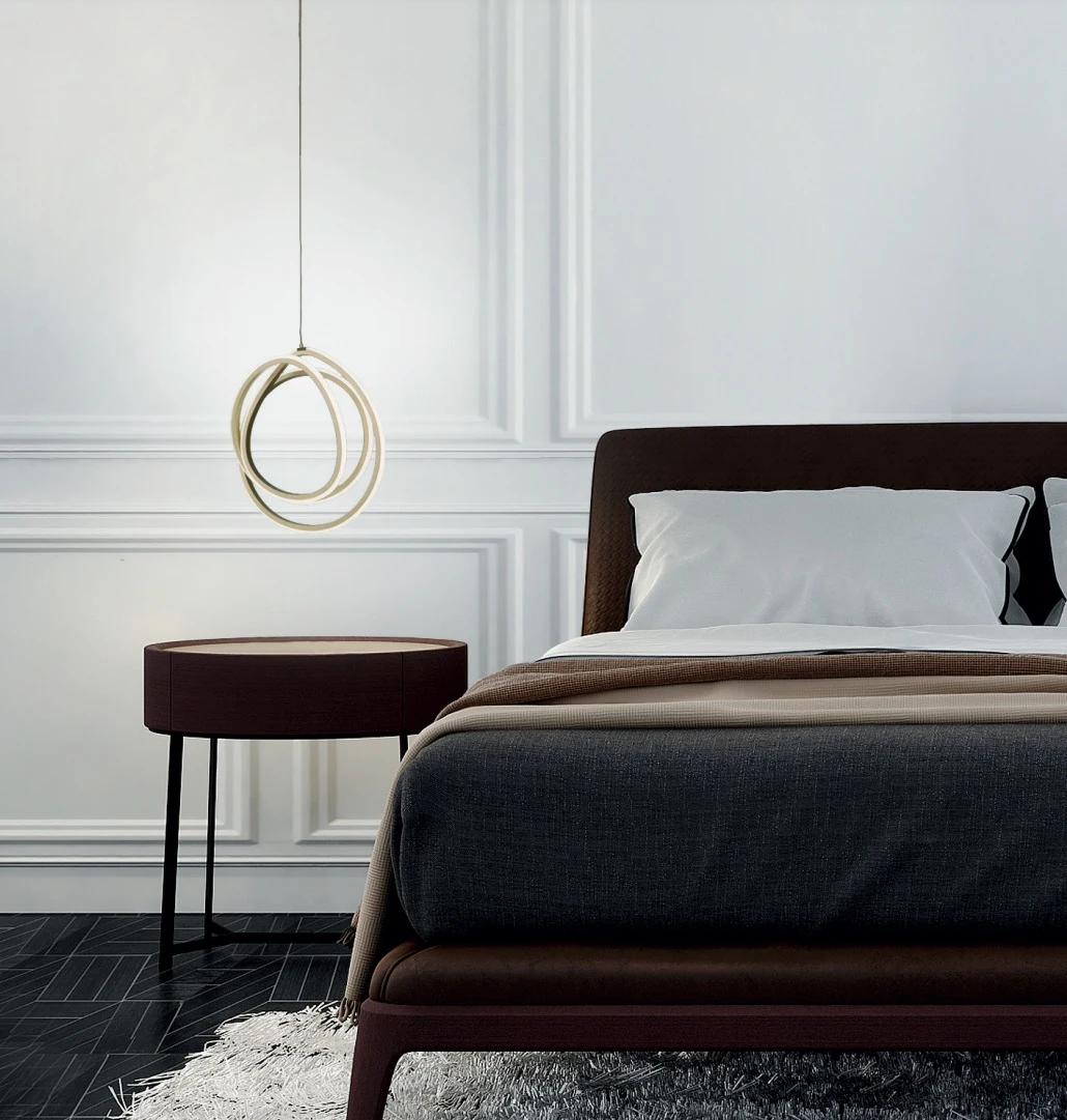 Lampada Comodino a Sospensione Golden Ondaluce