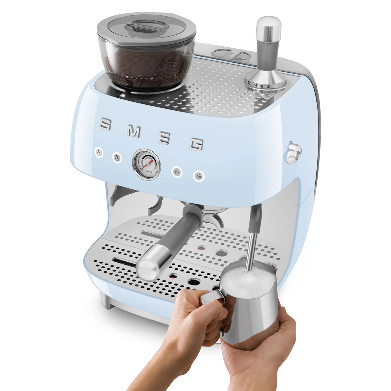 Macchina da caffè espresso manuale con macinacaffè