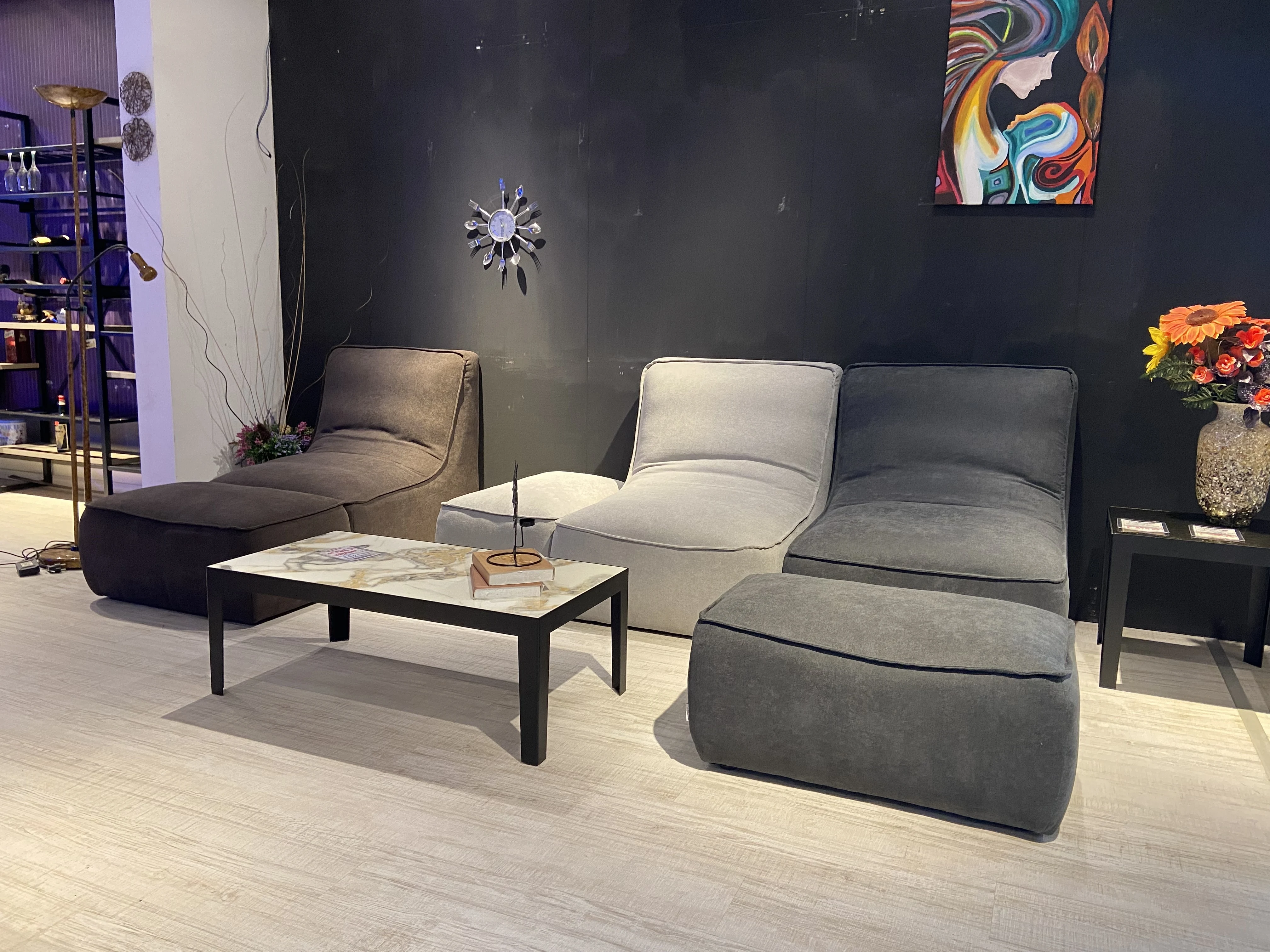 Poltrona Caroline Capodarte con Pouf
